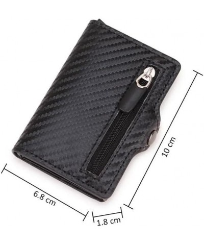 Card Holder Men Wallets Money Bag Vintage Black Slim Thin Mini Wallet Gray Thin Personalized Male Purse (Color : Carbon Black...