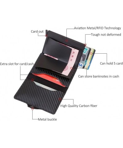 Card Holder Men Wallets Money Bag Vintage Black Slim Thin Mini Wallet Gray Thin Personalized Male Purse (Color : Carbon Black...