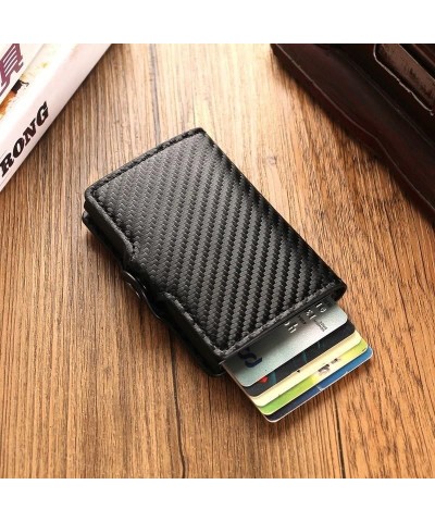 Card Holder Men Wallets Money Bag Vintage Black Slim Thin Mini Wallet Gray Thin Personalized Male Purse (Color : Carbon Black...