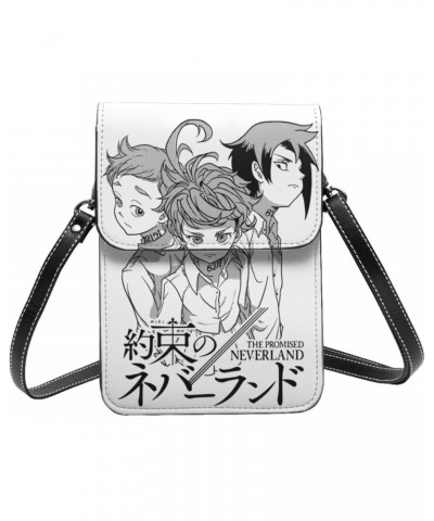 Anime The Promised Neverland Small Cell Phone Purse Womens Crossbody Bags Small Mini Shoulder Bag 7.5x5.3 Inches $19.10 Cross...