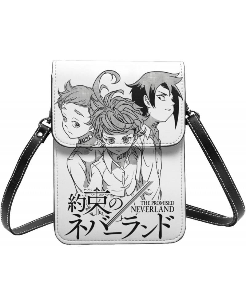 Anime The Promised Neverland Small Cell Phone Purse Womens Crossbody Bags Small Mini Shoulder Bag 7.5x5.3 Inches $19.10 Cross...