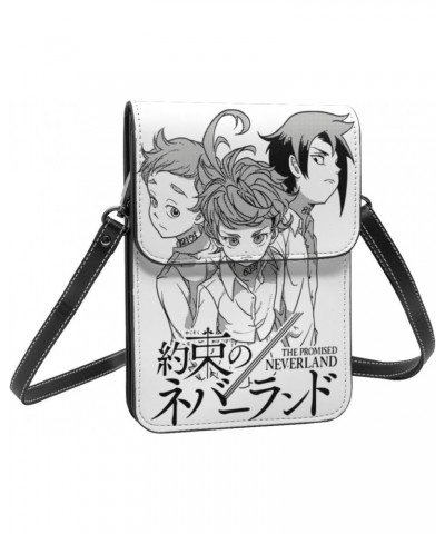 Anime The Promised Neverland Small Cell Phone Purse Womens Crossbody Bags Small Mini Shoulder Bag 7.5x5.3 Inches $19.10 Cross...