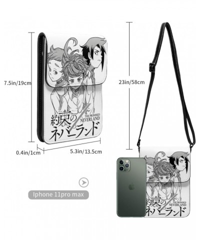 Anime The Promised Neverland Small Cell Phone Purse Womens Crossbody Bags Small Mini Shoulder Bag 7.5x5.3 Inches $19.10 Cross...