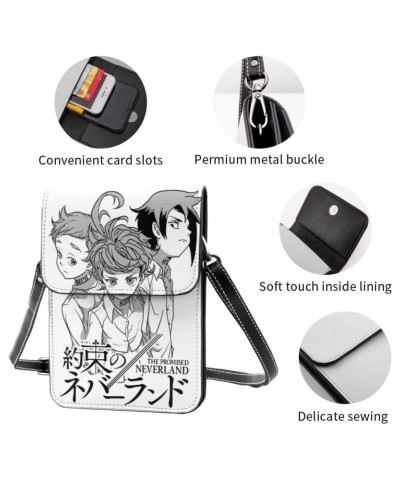 Anime The Promised Neverland Small Cell Phone Purse Womens Crossbody Bags Small Mini Shoulder Bag 7.5x5.3 Inches $19.10 Cross...