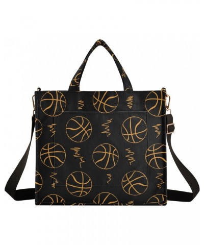 Women Basketball Corduroy Tote Bag Casual Handbags Fashion Shoulder Hobo bag $12.49 Totes