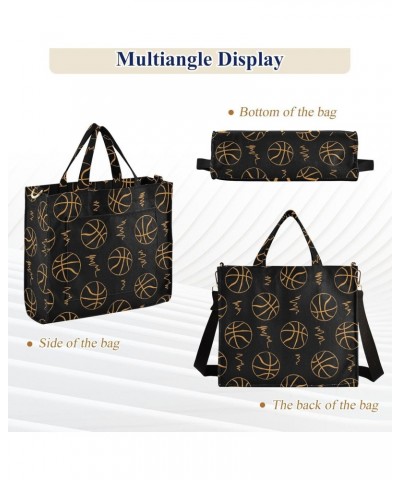 Women Basketball Corduroy Tote Bag Casual Handbags Fashion Shoulder Hobo bag $12.49 Totes