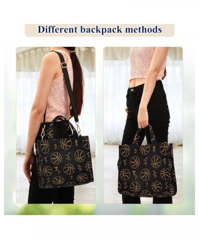 Women Basketball Corduroy Tote Bag Casual Handbags Fashion Shoulder Hobo bag $12.49 Totes