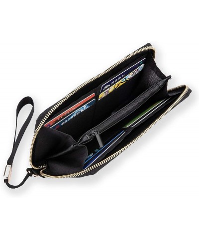 Long Clutch Wallet, Long Handbag with Wristlet Strap, PU Leather Zip Purse Multi 16 $16.31 Wristlets