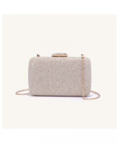 Evening Clutch White Gold Weave Chain Shoulder & Crossbody Bag Novelty Clutch Purses For Women Formal $15.68 Evening Bags