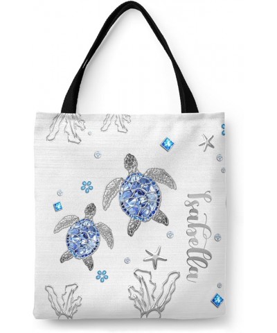 Personalized Name Starfish Coral Sea Turtle Handbag Gift Bags Christmas Treat Bags for Holiday Party Gift Bags Multi 7th $14....