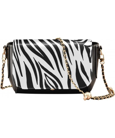 Zebra Print Crossbody Bags for Women Leather Purse Shoulder Bag Handbag for Daily Gifts Work $16.80 Shoulder Bags