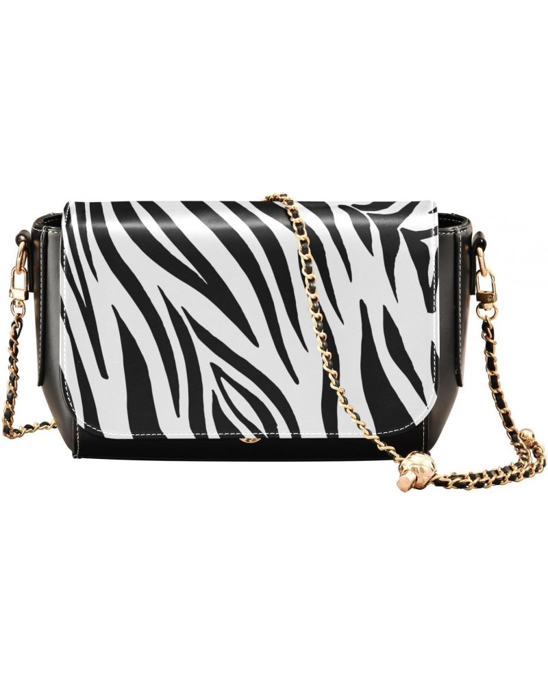 Zebra Print Crossbody Bags for Women Leather Purse Shoulder Bag Handbag for Daily Gifts Work $16.80 Shoulder Bags