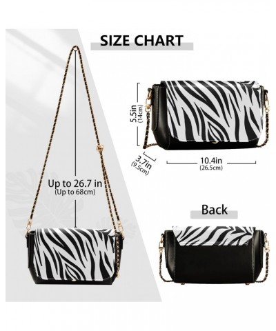 Zebra Print Crossbody Bags for Women Leather Purse Shoulder Bag Handbag for Daily Gifts Work $16.80 Shoulder Bags