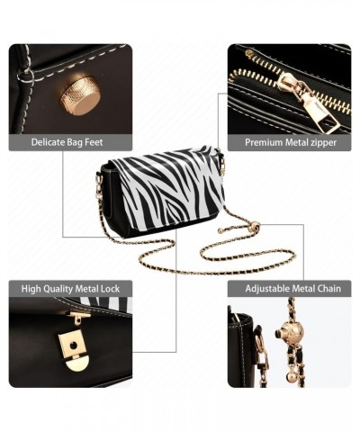 Zebra Print Crossbody Bags for Women Leather Purse Shoulder Bag Handbag for Daily Gifts Work $16.80 Shoulder Bags