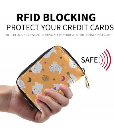 RFID Credit Card Holder Yellow Duck Leather With Zipper Card Case Wallet for Women Girls Color 20 $11.39 Wallets