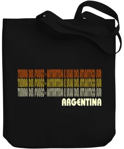 Retro Color Tierra Del Fuego Antartida E Islas Del Atlantico Sur Canvas Tote Bag 10.5" x 16" x 4 $23.99 Totes