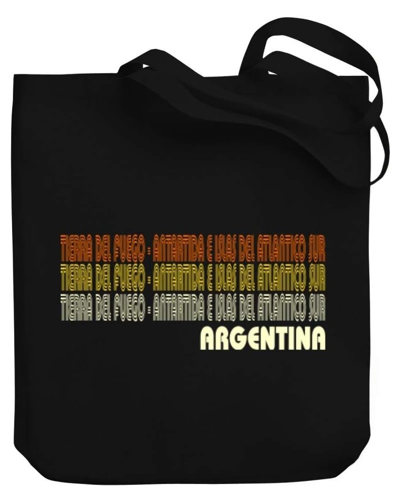 Retro Color Tierra Del Fuego Antartida E Islas Del Atlantico Sur Canvas Tote Bag 10.5" x 16" x 4 $23.99 Totes