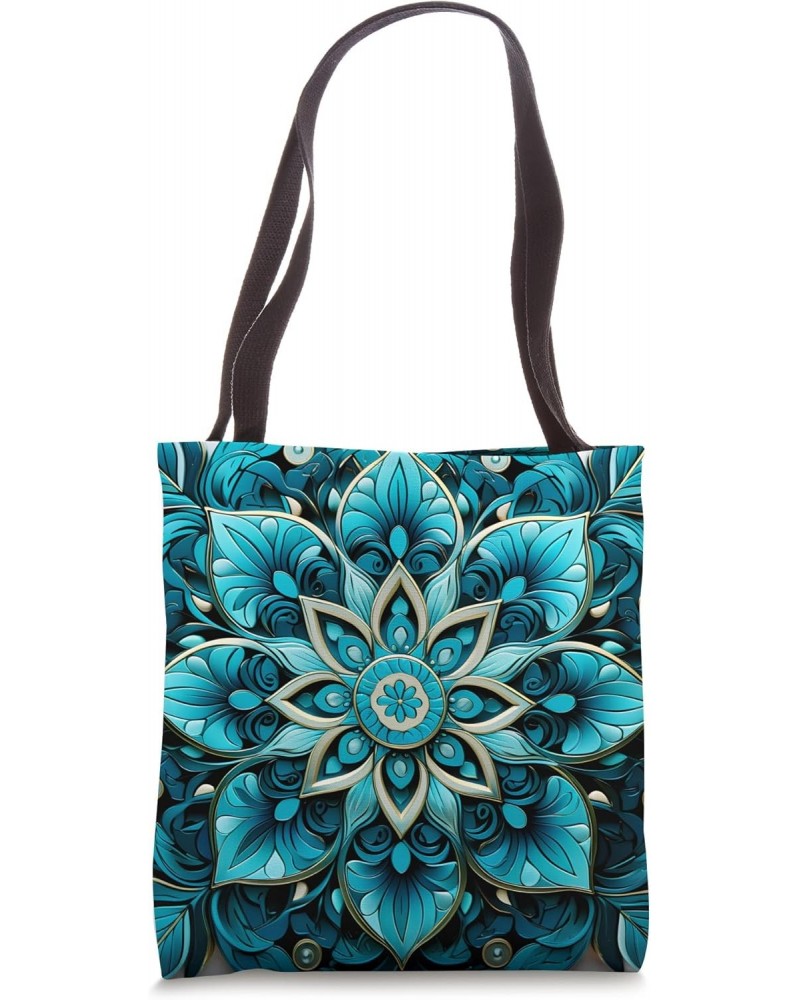 Blue Mandala Floral Tote Bag $12.29 Totes