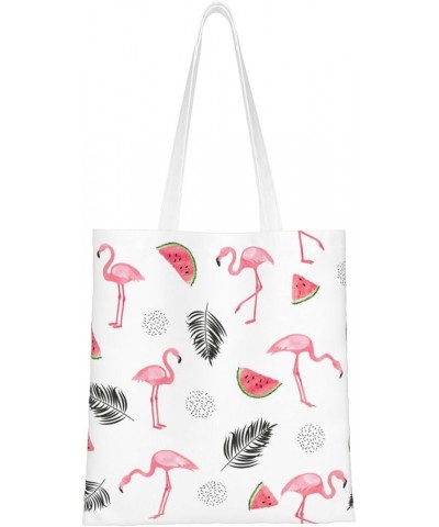 Flamingos Single Shoulder Fashion Canvas Tote Shopping Bags Handbags For Men And Women Flamingos43 $10.73 Totes