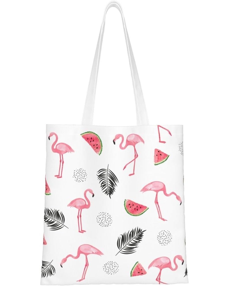 Flamingos Single Shoulder Fashion Canvas Tote Shopping Bags Handbags For Men And Women Flamingos43 $10.73 Totes