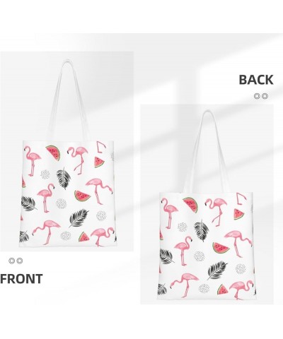 Flamingos Single Shoulder Fashion Canvas Tote Shopping Bags Handbags For Men And Women Flamingos43 $10.73 Totes