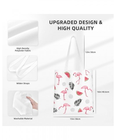 Flamingos Single Shoulder Fashion Canvas Tote Shopping Bags Handbags For Men And Women Flamingos43 $10.73 Totes