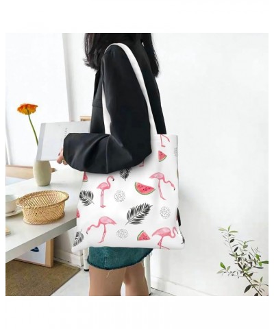 Flamingos Single Shoulder Fashion Canvas Tote Shopping Bags Handbags For Men And Women Flamingos43 $10.73 Totes