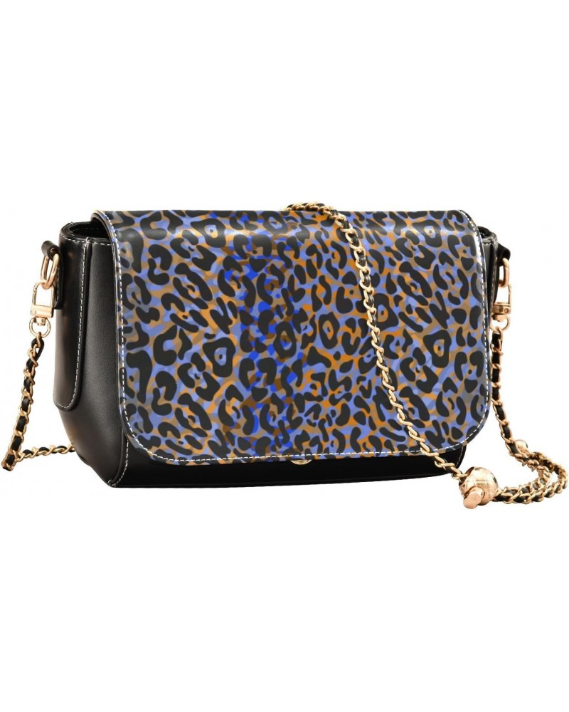 Crossbody Handbag Leopard Print Magic Animal PU Leather Shoulder Bag Sturdy Travel Pouch Compact Chic Bag for Women Everyday ...