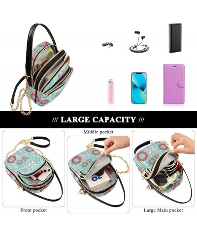 Small Crossbody Handbag for Women Mini Over Shoulder Purse with Three Zippered Pockets Durable Shoulder Bag Color-hf026 $11.1...