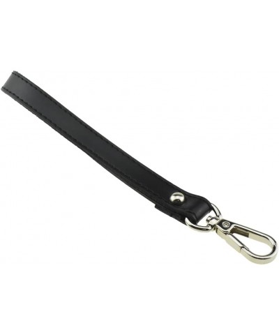 7.9 inches Length 12mm Width Chain Strap Wristlet Black Leather Intertwined with Silver Chain Prevent Snag Easy Match Purse A...