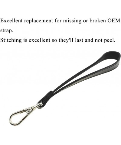 7.9 inches Length 12mm Width Chain Strap Wristlet Black Leather Intertwined with Silver Chain Prevent Snag Easy Match Purse A...