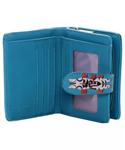 Shag Wear Cats in a Row Small Zipper Women's Wallet (Teal) $15.58 Wallets