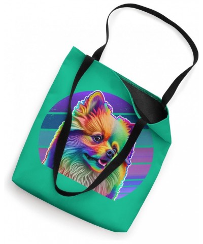 Pomeranian Rainbow Pop Art Colorful Pomeranian Dog Lovers Tote Bag $14.96 Totes