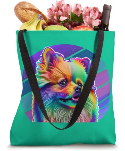 Pomeranian Rainbow Pop Art Colorful Pomeranian Dog Lovers Tote Bag $14.96 Totes