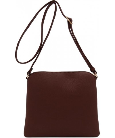 Lightweight Medium Crossbody Bag with Tassel Coffee $12.21 Crossbody Bags