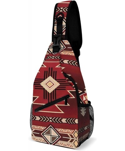 Native American Tribal Aztec Southwestern Pattern Sling Bags Men And Women Shoulder Backpack Chest Bag Cross Body Chest Sling...