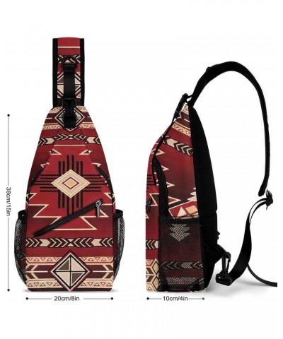 Native American Tribal Aztec Southwestern Pattern Sling Bags Men And Women Shoulder Backpack Chest Bag Cross Body Chest Sling...