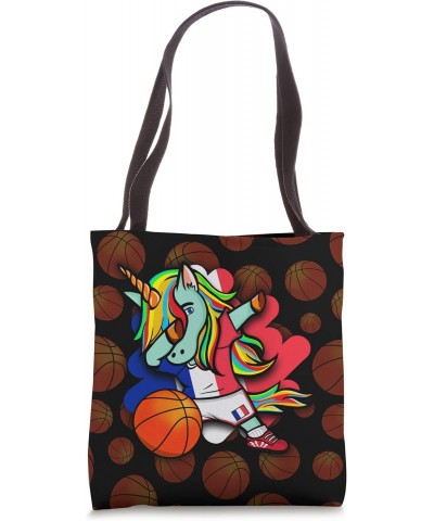 Dabbing Unicorn France Basketball Fans Jersey French Flag Tote Bag $14.67 Totes