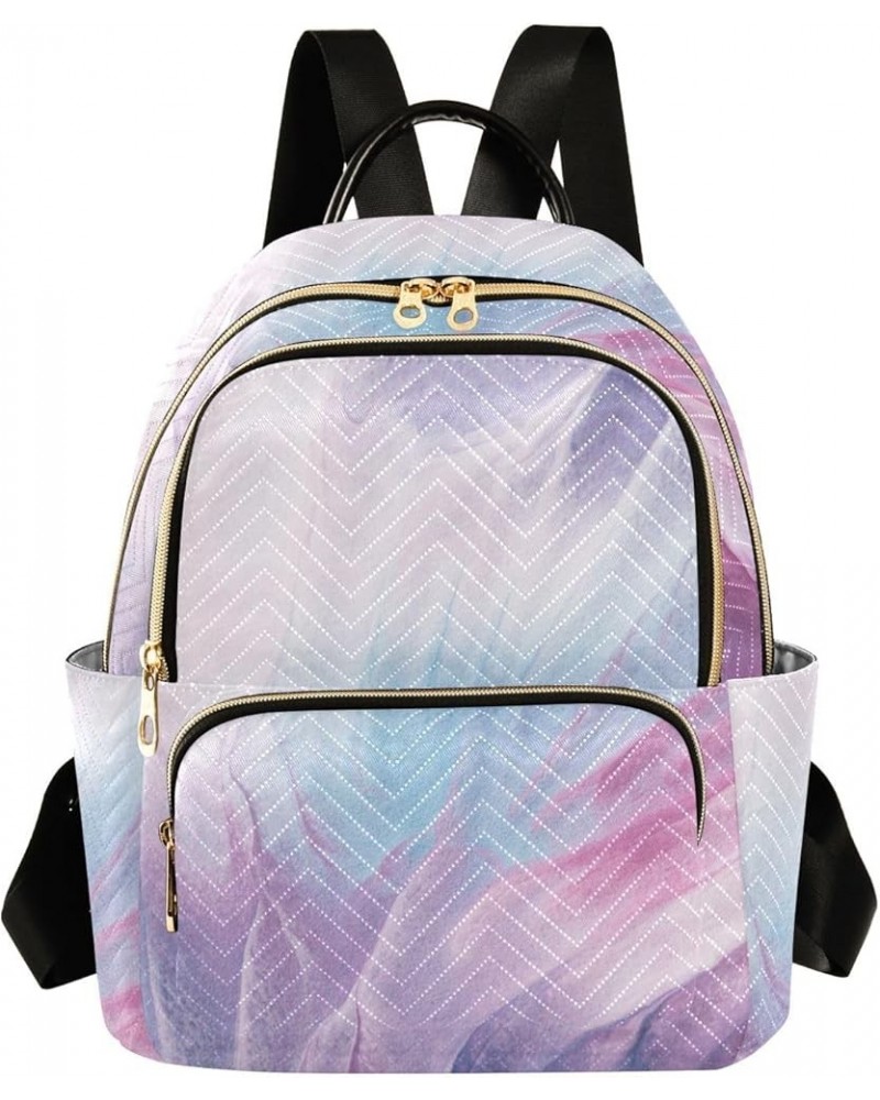 Colorful Marble Women's Backpack Wallet Casual Small Backpack Fashion Women's Travel Bag School Backpack Color302 Small $17.9...