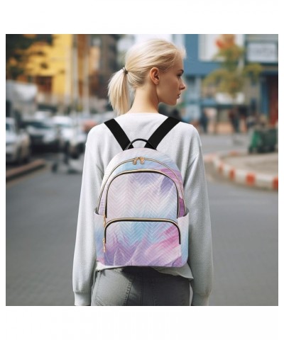 Colorful Marble Women's Backpack Wallet Casual Small Backpack Fashion Women's Travel Bag School Backpack Color302 Small $17.9...