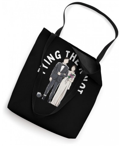 Tying the Knot Wedding Engagement Bride and Groom Engaged Tote Bag $10.35 Totes