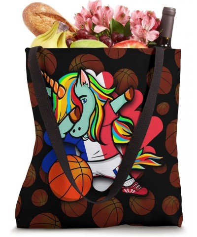 Dabbing Unicorn France Basketball Fans Jersey French Flag Tote Bag $14.67 Totes