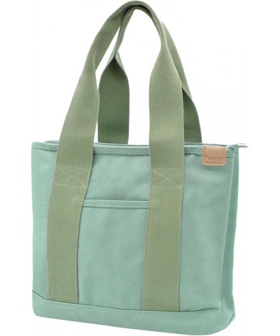 Canvas Tote Bag Casual Multi pockets Handbags Large Capacity Shopping Shoulder Bag with Pocket Bags Work Purses Green $12.50 ...