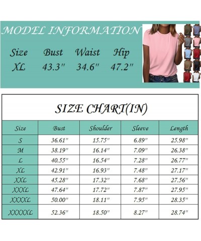 Short Sleeve Womens Tops Fashion Round Neck Pullover 2024 Summer Printed Blouse Tees Casual Plus Size T Shirt 1-light Blue $6...