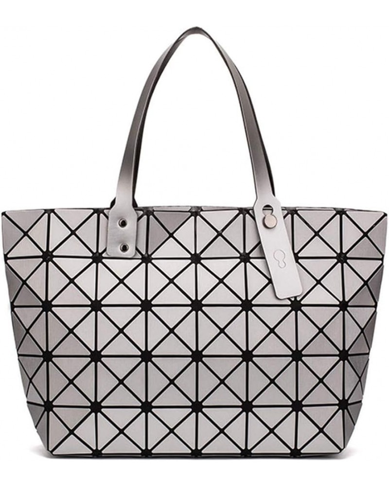 Luminous sac bao Bag Diamond Tote Geometric Quilted Shoulder Bags bolso Silver $19.45 Totes