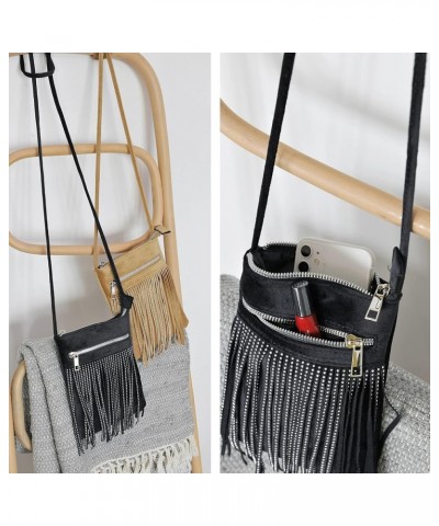 Tassel Crossbody Bag Bling Glitter Purse Sparkle Women Evening Bag (Black) Tan $27.34 Evening Bags