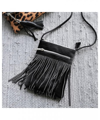 Tassel Crossbody Bag Bling Glitter Purse Sparkle Women Evening Bag (Black) Tan $27.34 Evening Bags