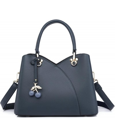 Fashion Handbag Shoulder Crossbody Bag for Women Soft Leather Bag Trendy Handbag (Color : Blue, Size : 11 * 8 * 5in) 11*8*5in...