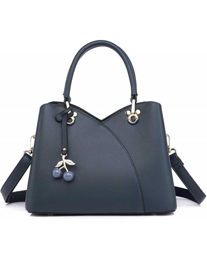 Fashion Handbag Shoulder Crossbody Bag for Women Soft Leather Bag Trendy Handbag (Color : Blue, Size : 11 * 8 * 5in) 11*8*5in...