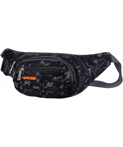 Unisex Outdoor Students Sport Camouflage Crossbody Bags Chest Bags Phone Bag Festival Bag Waist (Black 4, 32X10X16cm) Black 4...